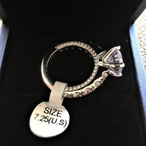 ITALO 925 SILVER Royal Classic Pave Ring 💍 7.25 - Picture 4 of 14